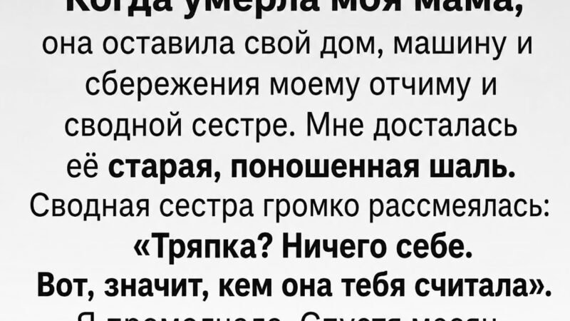 «Все смеялись над моей шалью, пока не узнали её тайну»