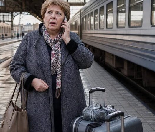 “I’m at the train station with two suitcases!” my mother-in-law said happily.