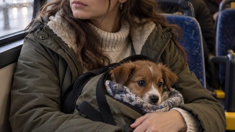 The puppy sat silently in a shabby bag: Dasha went with him to the shelter