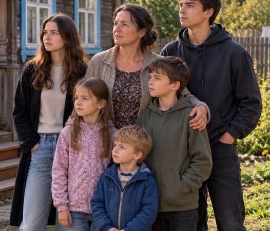 Her husband left her, and she moved to the countryside with her five children.