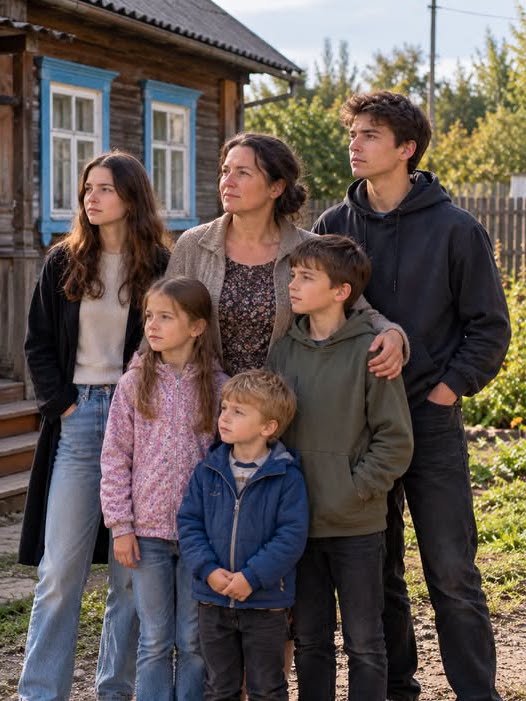 Her husband left her, and she moved to the countryside with her five children.
