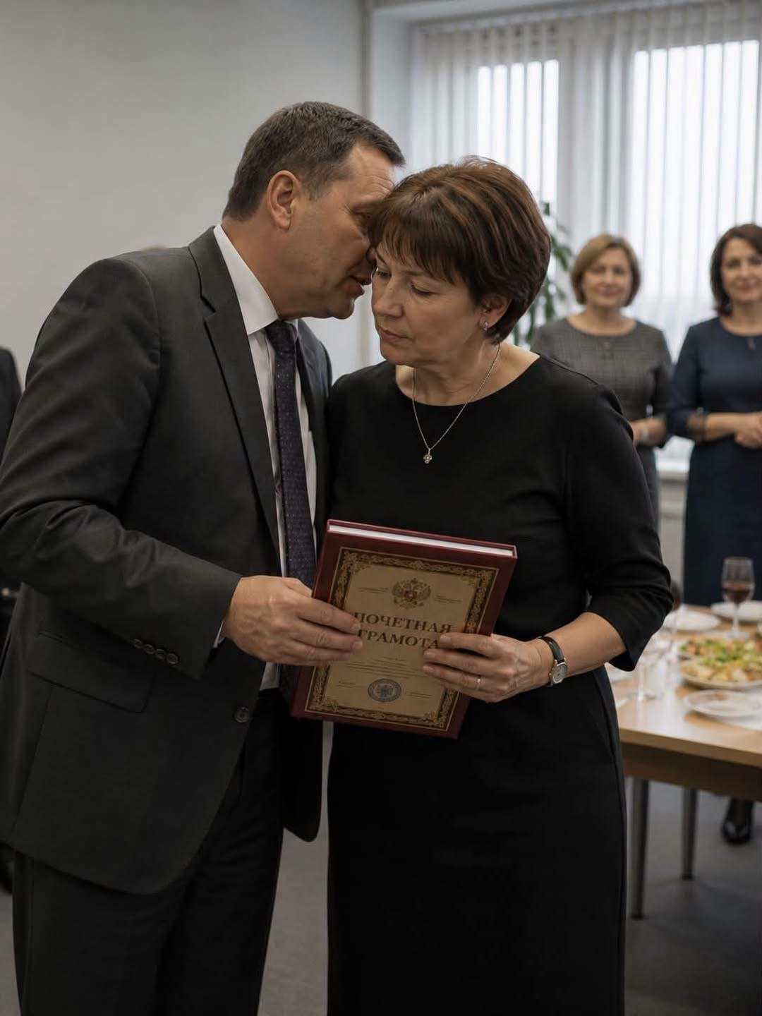 На проводах на пенсию начальник вручил
